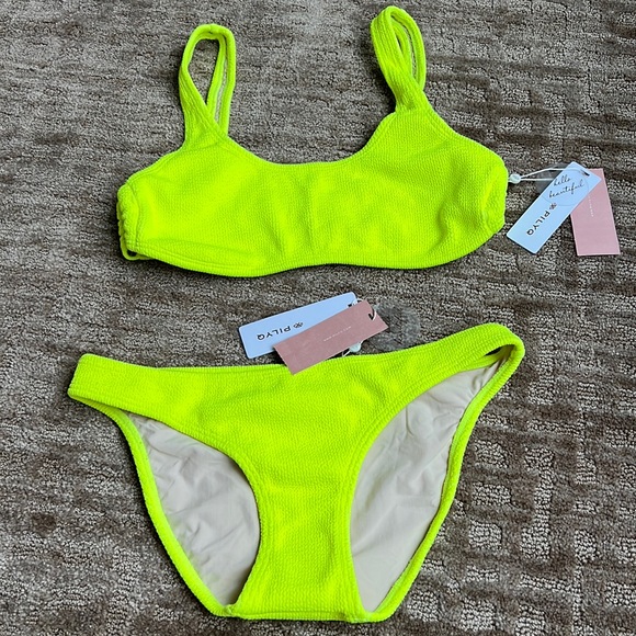 PQ Swim Anthropologie Pineapple Reef Bikini Set